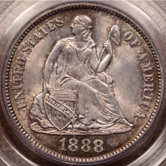 1888 Liberty Seated Dime PCGS MS65 OGH (CAC)