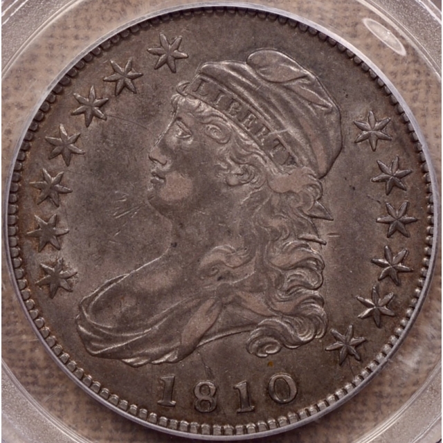 1810 O.102 Capped Bust Half Dollar PCGS XF45 CAC