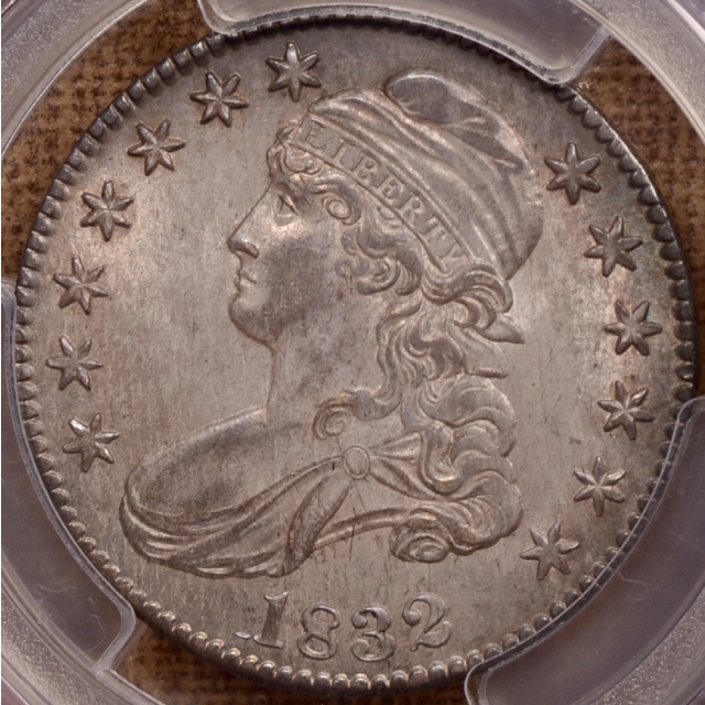 1832 O.112 Dash Date Small Letters Capped Bust Half Dollar PCGS MS63