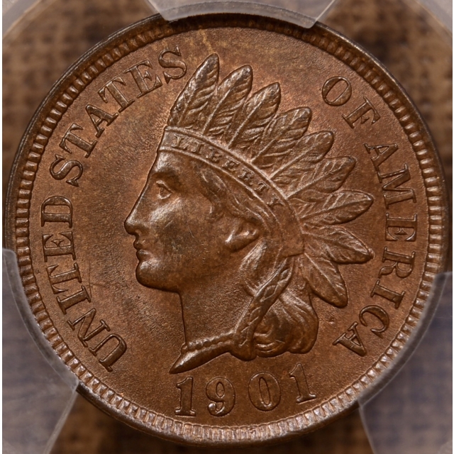 1901 Indian Cent PCGS MS64 BN