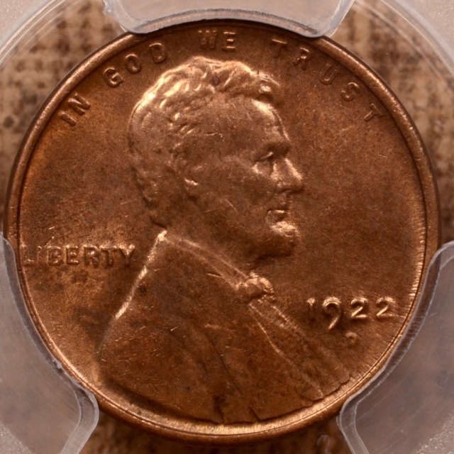 1922-D Lincoln Cent - Type 1 Wheat Reverse PCGS MS63RB