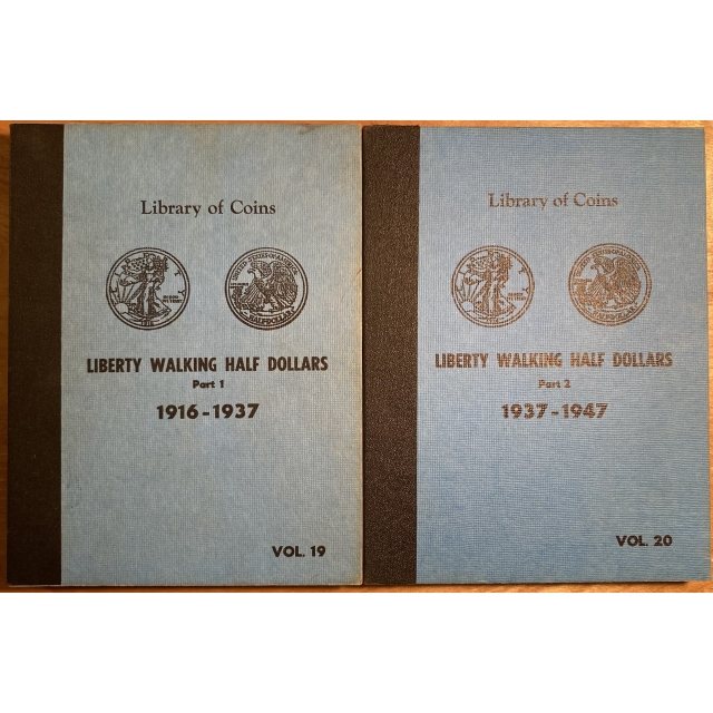 (2nd) Library of Coins Volumes 19 and 20, Liberty Walking Half Dollars, Parts 1 and 2, 1916 - 1947